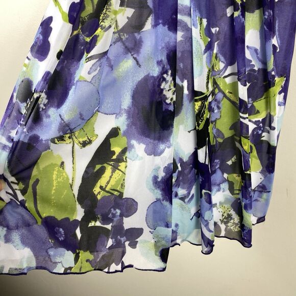 Y2K Floral Babydoll Dress M Fairy Stretch Blue Straps Short Milkmaid - Picture 3 of 8